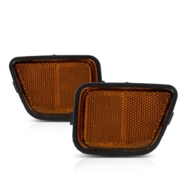 Imagem de Para Honda CRV unidade de conjunto de refletor dianteiro 1997-2001 par lado motorista e passageiro | lente amarela | Certificado DOT | HO2556101 + HO2557101 | 33851-S10-A01 + 33801-S10-A01