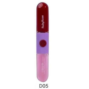 Imagem de Batom Gloss Duo 2 em 1 Mood Ruby Rose Gloss + Batom líquido, D05