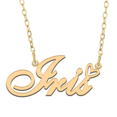 Imagem de A168A Colar de nome personalizado personalizado personalizado colar de nome banhado para mãe filha amizade feminino dia dos namorados aniversário de Natal ano novo, Metal, Sem pedras preciosas