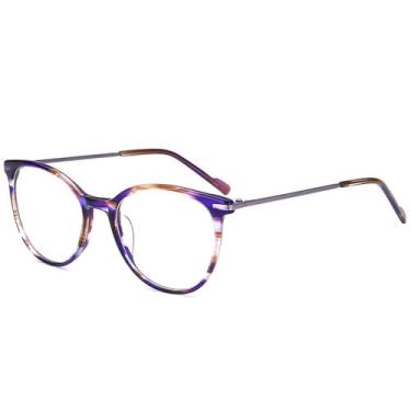 Imagem de Óculos de grau vintage acetato, armação masculina e feminina, óculos clássicos estilo retrô, 3