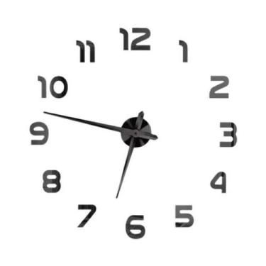 Imagem de Relógio de Parede Moderno 3D DIY - Quartzo, Acrílico e Espelho - Decor