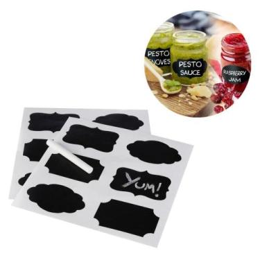 Imagem de Conjunto com 4 Kits Com16 Adesivos Etiqueta Potes Temperos Grãos Orgni