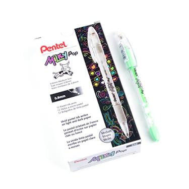 Imagem de Pentel Caneta de gel pastel Milky Pop, (0,8 mm), linha média, tinta verde menta - K98-LK