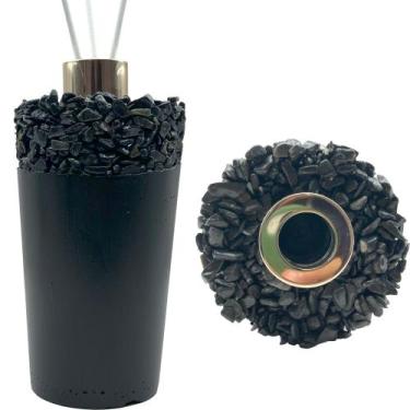 Imagem de Aromatizador Decorativo Artesanal 220ml escritório com Pedras Pretas p