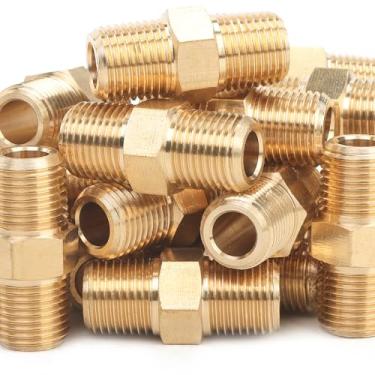 Imagem de LTWFITTING – Fita de latão para bico sextavado, 1/8 x 1/8 polegada, tubo macho NPT MNPT MPT (pacote com 50)