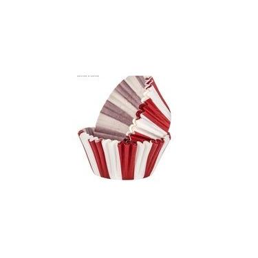 Imagem de Carnival Circus Red White Striped Cupcake Liners Birthday Party Baking Cups 50 Ct.