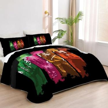 Imagem de Allenjoy Jogo de cama Queen Size Battle Quilt Jogo de cama de videogame lavável com 2 fronhas SC00041-007