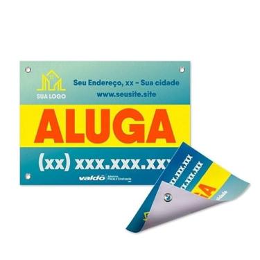 Imagem de 10 Placas Vende-se Aluga-se Imobiliária PERSONALIZADAS 50x70