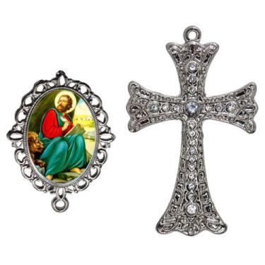 Imagem de Crucifixo Para Terço de Noiva Relicario São Marcos Peças para Montar T