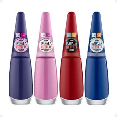 Imagem de Kit Esmaltes Impala Netflix Maratonando com 4 7,5ml