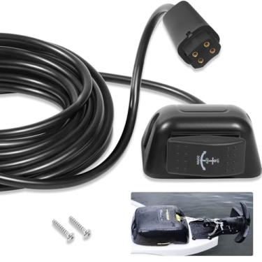 Imagem de Interruptor remoto 1810150 adequado para âncora Minn Kota Deckhand 40, cabo de 6 metros para portátil, montado no painel ou montado em superfície