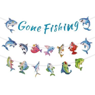 Imagem de lasuroa Decorações Aniversário de Pesca, Pescaria Faixa Corda para Pendurar Artigos Festa com Tema Peixe Infantil Aniversário Chá de Bebé Lembranças Festa