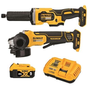 Imagem de DEWALT Kit de Esmerilhadeira Angular 20V MAX XR, Interruptor de Pá de 1,5 polegadas Esmerilhadeira Ângulo Pequeno e Esmerilhadeira de 3,5 cm, 2 ferramentas (DCK203P1)