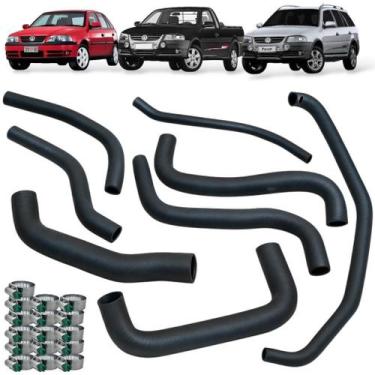 Imagem de Kit Mangueiras Gol Bola G2 G3 G4 Ap 1.6 1.8 + Abraçadeirasl - Geral