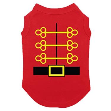 Imagem de Roupa Quebra-Nozes – Camiseta de cachorro para temporada de férias (vermelha, grande)