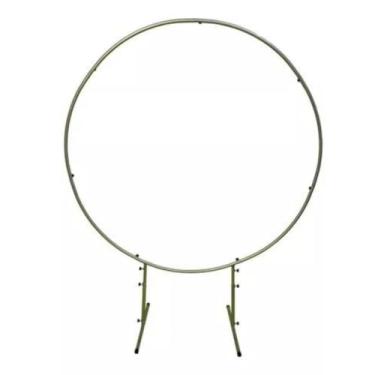 Imagem de Arco Suporte Para Painel De Festa Ferro Desmontável 1,5 X 1,5 Redondo Decoração (prata)