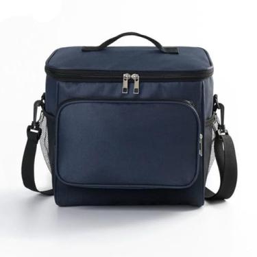 Imagem de Bolsa Térmica Grande E Portátil Para Marmita Com Alça Ideal Para O Uso Diário(CB-5 Azul Escuro)