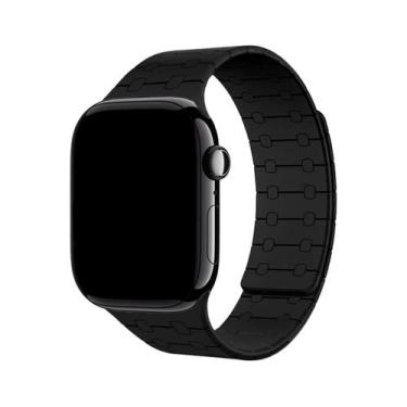 Imagem de Pulseira Link Silicone Macia Compatível Com Apple Watch - Baú do Vikin