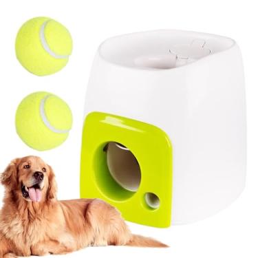 Imagem de Equipamento Lançador Automático De Bolas Para Cães | Lançador De Bola De Tênis Para Cães - Brinquedo De Quebra-Cabeça Interativo Indestrutível Com Dispensador De Petiscos Para Treinamento De Filhotes