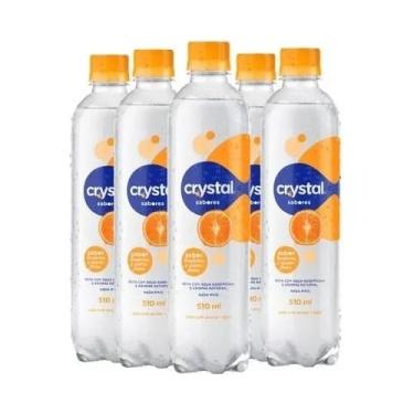 Imagem de Kit Crystal Água Saborizada com Gás, 6 Garrafas de 510ml, Sabores Melancia, Morango, Limão e Tangerina (6 Unidades Tangerina)