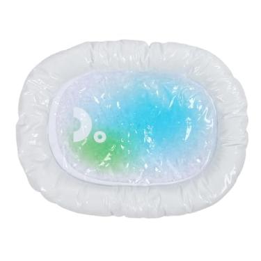 Imagem de Fockety Cama de Resfriamento de Gel de Estimação, Design de Cães de Cristal de Gelo de Alta Grau Cama de Cachorro para Cães Gatos, Almofada de Resfriamento Lavável Portátil para Viagens (M)