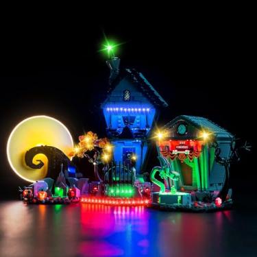 Imagem de Hilighting Kit De Iluminação Led Compatível Com O Conjunto Construção Lego Disney Tim Burton'S Christmas 21351, Ideia Presente Para Construtores E Fãs Adultos (Modelo Não Incluso)