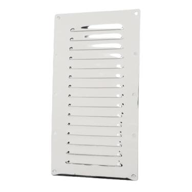 Imagem de Cryfokt Tampa de Ventilação de Ar de 2pcs, 316 Aço Inoxidável 15 Slots Slots Grade Retangular de Capa de Grelha para Capa de Capa para Guarda -roupa para o Guarda