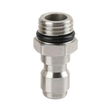 Imagem de ShengQuanHao Engate Rápido para Lavadora de Alta Pressão de 1/4 de Polegada, Adaptador de Lavadora de Alta Pressão de aço Inoxidável para Válvulas de Esfera, Rosca Macho, Tamanho real