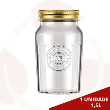 Imagem de 1UNI Pote Americano Vintage Retro Tampa Biscoito 1,5L Nadir - NADIR FI