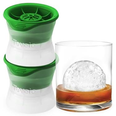 Imagem de Tovolo Conjunto de 3 moldes para bebidas sem vazamento, uísque derretido lentamente e bebidas alcoólicas, bola de golfe, verde, esfera