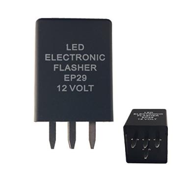 Imagem de Dewhel LED eletrônico Flasher EP29 12 Volt 4 pinos EP29N Fixação de relé para lâmpadas LED de seta Hyper Flash Fix 1996-2005 Cadillac Chevrolet GMC Oldsmobile