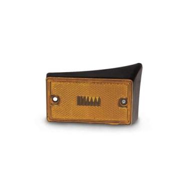 Imagem de LANTERNA LATERAL LE para CAMINHAO VW LE BASE CURVA AMARELA - PRADOLUX