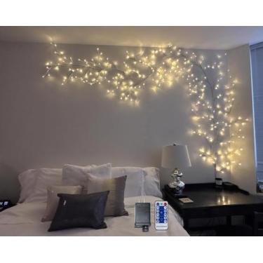 Imagem de Guirnaldas Navideñas con Luces de Vid de Sauce 2.3 m 144 LEDs - Litupl