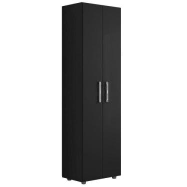 Imagem de Armario Multiuso 2 Portas 189X54 cm Beatriz REAJL Moveis, Preto