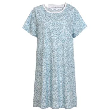 Imagem de Vestido hospitalar AVIIER 100% algodão para mulheres após a cirurgia X