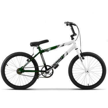 Imagem de Bicicleta de Passeio Ultra Bikes Esporte Bicolor Aro 20 Reforçada Freio V-Brake Infantil Juvenil Verde Oliva Fosco/Branco