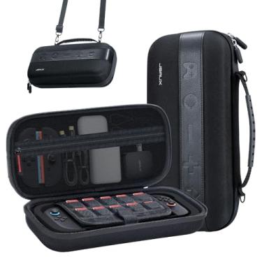 Imagem de JSAUX - Estojo de Transporte para Nintendo Switch 2, Estojo de Viagem Rígido de Grande Capacidade com 20 Compartimentos para Cartões de Jogo, Bolsa de Armazenamento para Switch 2 e Acessórios – Preto