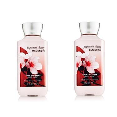 Imagem de Bath & Body Works Loção Corporal Japanese Cherry Blossom Signature Collection 8 Fl Oz (236 Ml) - Nova Fórmula (Pacote com 2)