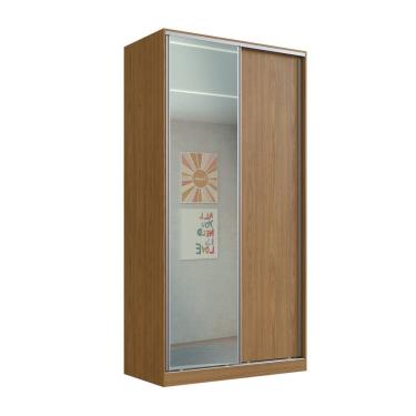 Imagem de Guarda-roupa Solteiro com Espelho 2 Portas de Correr Rc2006 Freijó /Marrom