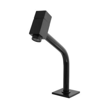 Imagem de Torneira Banheiro Lavabo Preto Fosco Link Baixa 1/4 Volta - Alcântara 