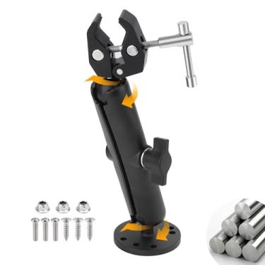 Imagem de JERBOR Suporte estabilizador de motor de pesca apto para Minn Kota Terrova/Riptide Terrova/Ulterra/PowerDrive, eixo do motor de pesca de barco de garra resistente reduz a vibração, ajustável em 360°