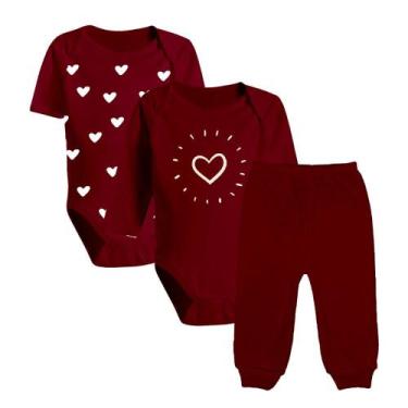 Imagem de Kit 3 Peças Bebê Body Estampado e Mijão Malha Cores Reativas - Koala B