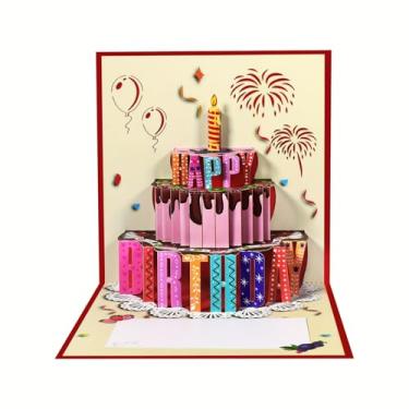 Imagem de Cartão pop-up de aniversário, vale-presente criativo de aniversário