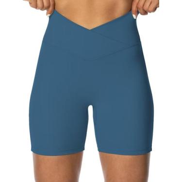 Imagem de Shorts de motociclista Sunzel Sunzfly Crossover para mulheres azul cin