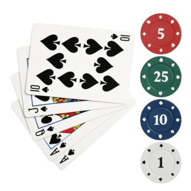 Imagem de Baralho 54 Cartas + 20 Fichas De Poker De Plástico