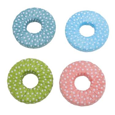 Imagem de Conjunto de peso de papel com padrão de peso de tecido redondo, conjunto de 4 auxiliares de engomadoria fácil, ajudante de dias ventosos, solução sem corte de alfinetes para (Cor clara)