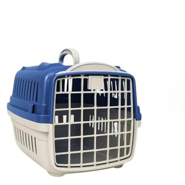 Imagem de Gaiola Transporte com Poleiro para Calopsita e Periquitos,Gaiola de Viagem para Pássaros Mansos(azul)