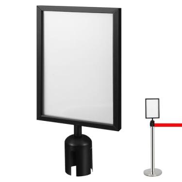 Imagem de SOLUSTRE Suporte de Sinalização Vertical Tipo Pedestal Com Moldura Metálica Retrátil para Exibição de Placas Em E Barreiras de Sinalização para Controle de Multidões.