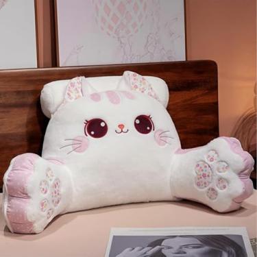 Imagem de WQHSXXIA Almofada de leitura fofa para adultos, almofada de descanso de lombar macia Kawaii, com capa lavável para sentar na cama, relaxar, assistir TV, jogar