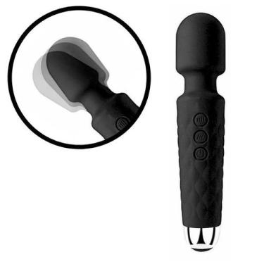 Imagem de Vibrador Varinha Mágica Recarregável Stacy com 20 Modos de Vibração Pr